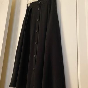 Monki buttoned midi skirt in black, XS